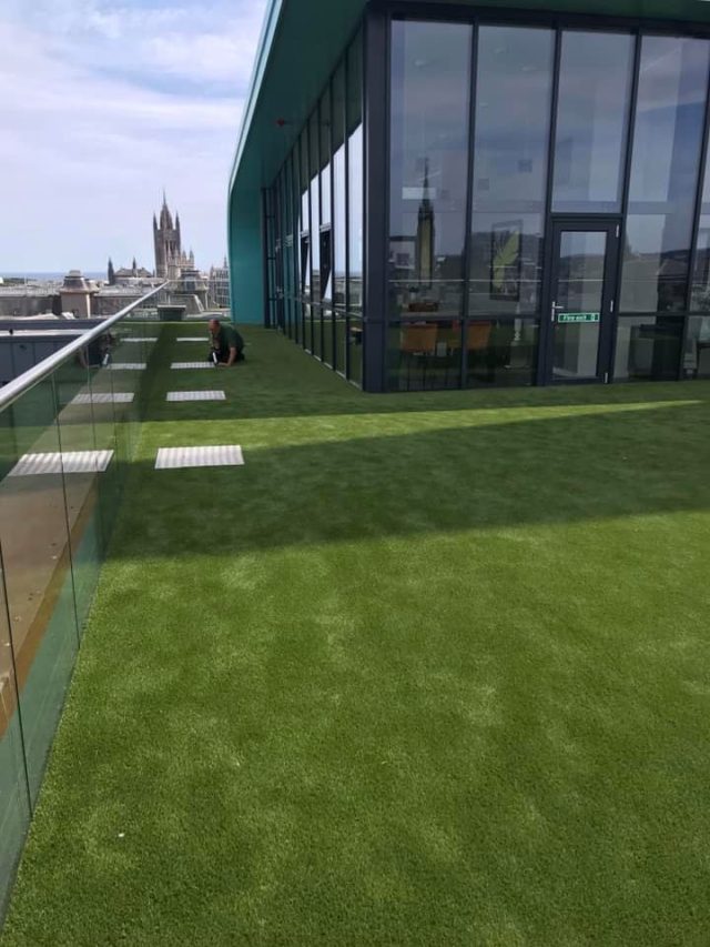 Artificial Grass on balcony rooftop | Easigrass Aberdeen