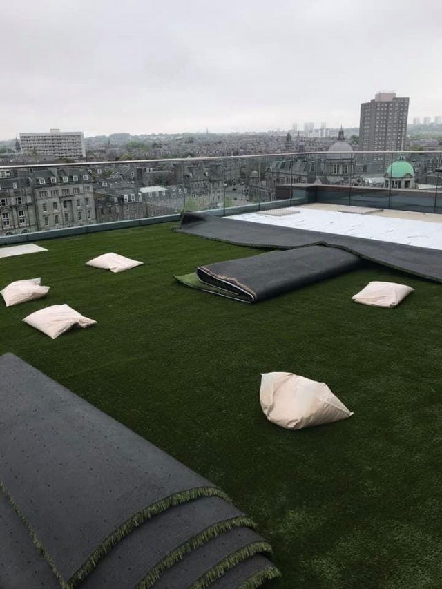Artificial Grass on balcony rooftop | Easigrass Aberdeen